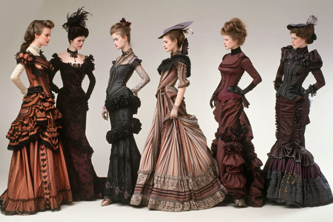 Historické spoločenské šaty z 19. storočia